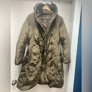 Vintage 00s Mango Olive Green Puffer Quilted Jacket